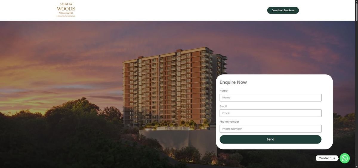 Sobha Woods website screenshot